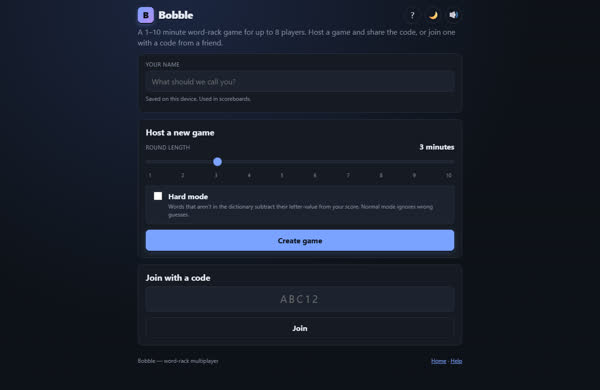 Bobble screenshot