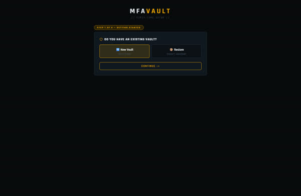 MFA Vault screenshot