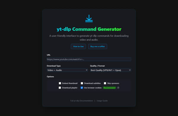 yt-dlp Helper screenshot